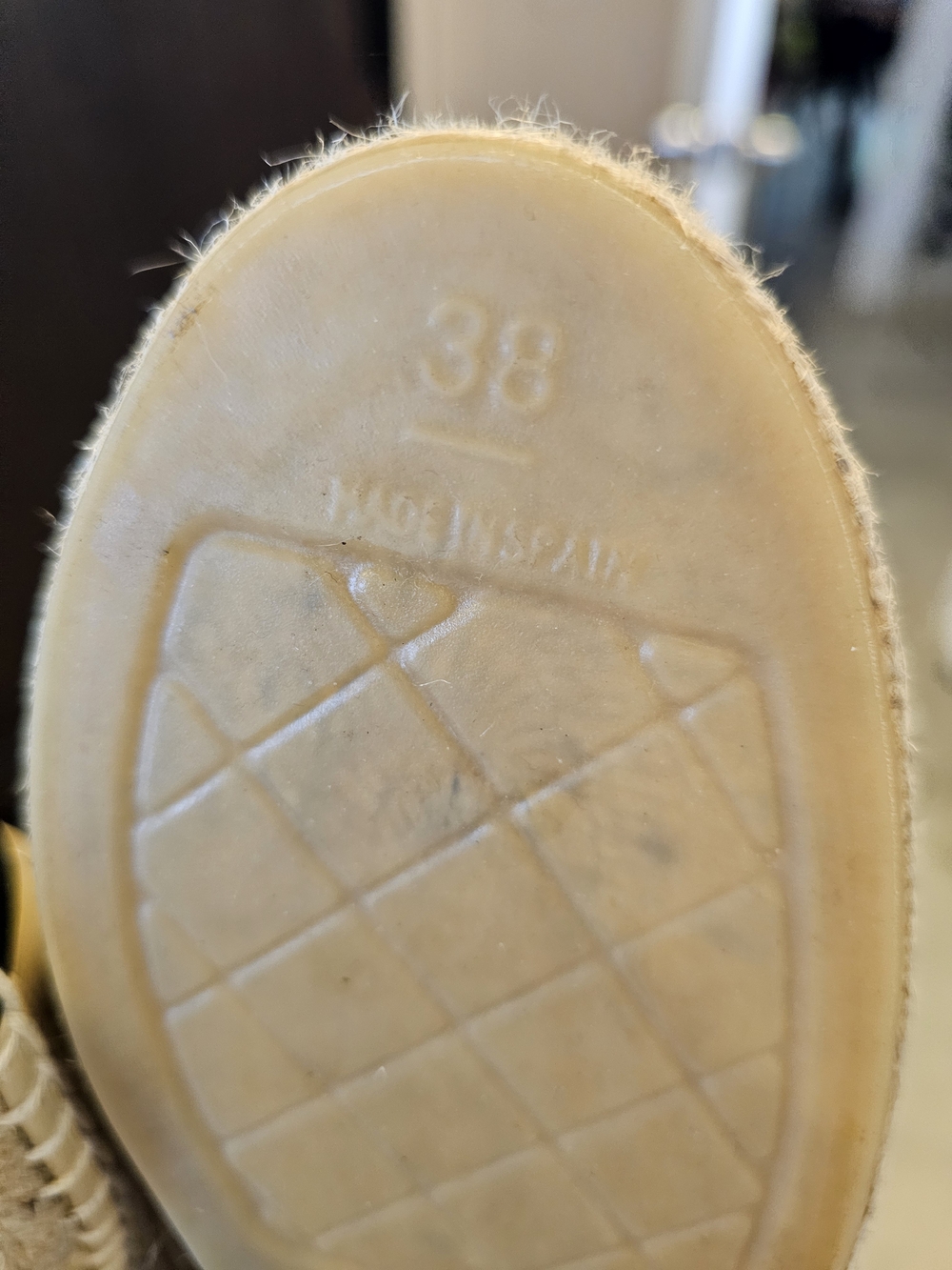 Chanel Two-Tone Quilted Espadrille Flats - Beige & Black - Picture 6 of 6